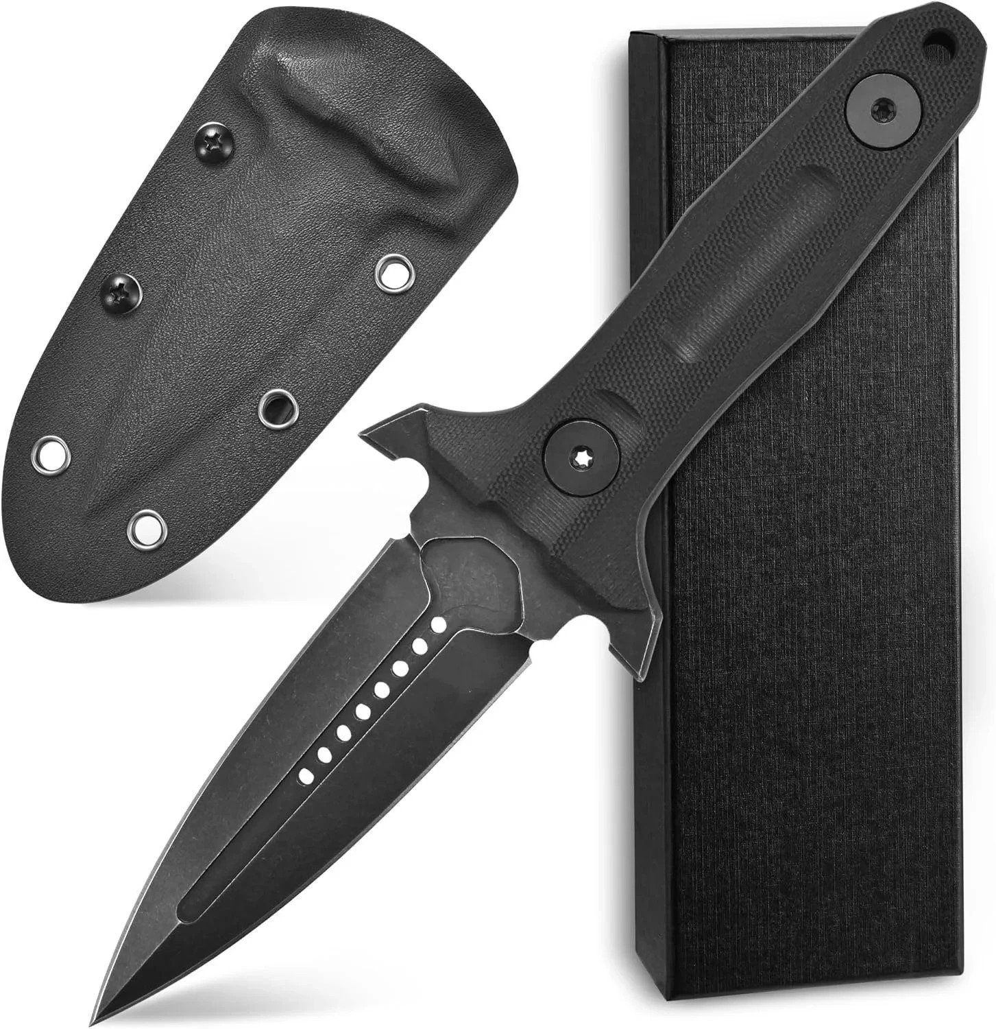 19270-main-white-clean Stonewashed-Stahlmesser mit G10-Griff, vollwertiges Überlebensmesser für Outdoor-EDC-Camping