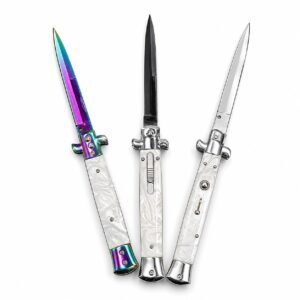 Stiletto-Set aus Silber und Perlen