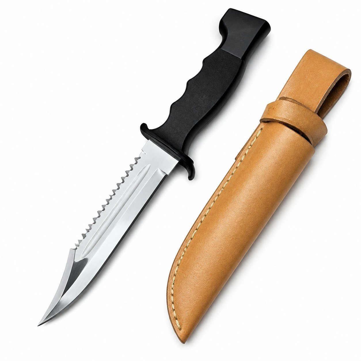 48545-main-white-clean Snow Leopard Combat Straight Action Messer mit fester Klinge
